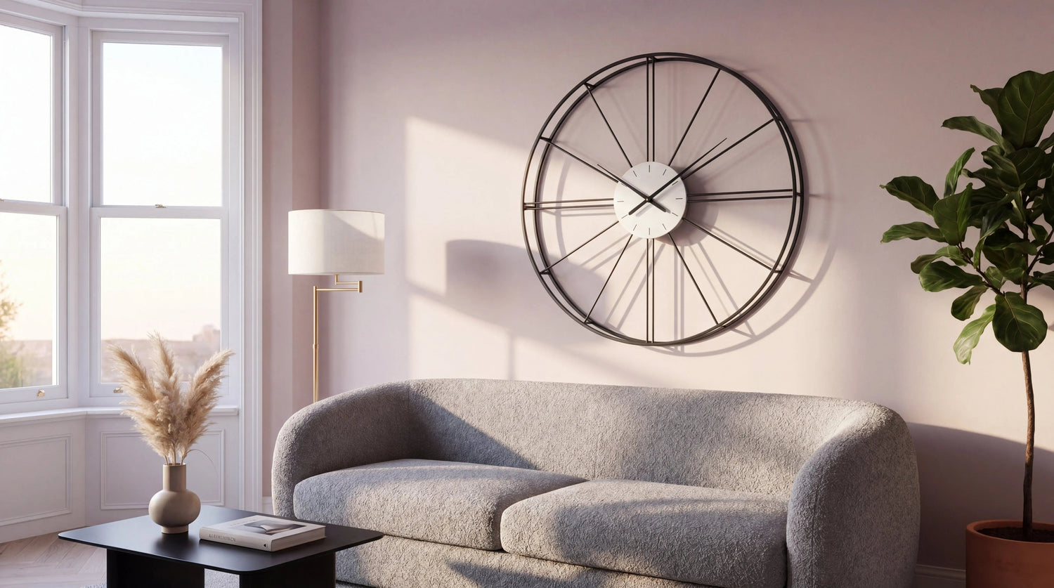 Horloge murale design pour salon : comment en faire la pièce maîtresse de votre déco - L'Horloge Murale