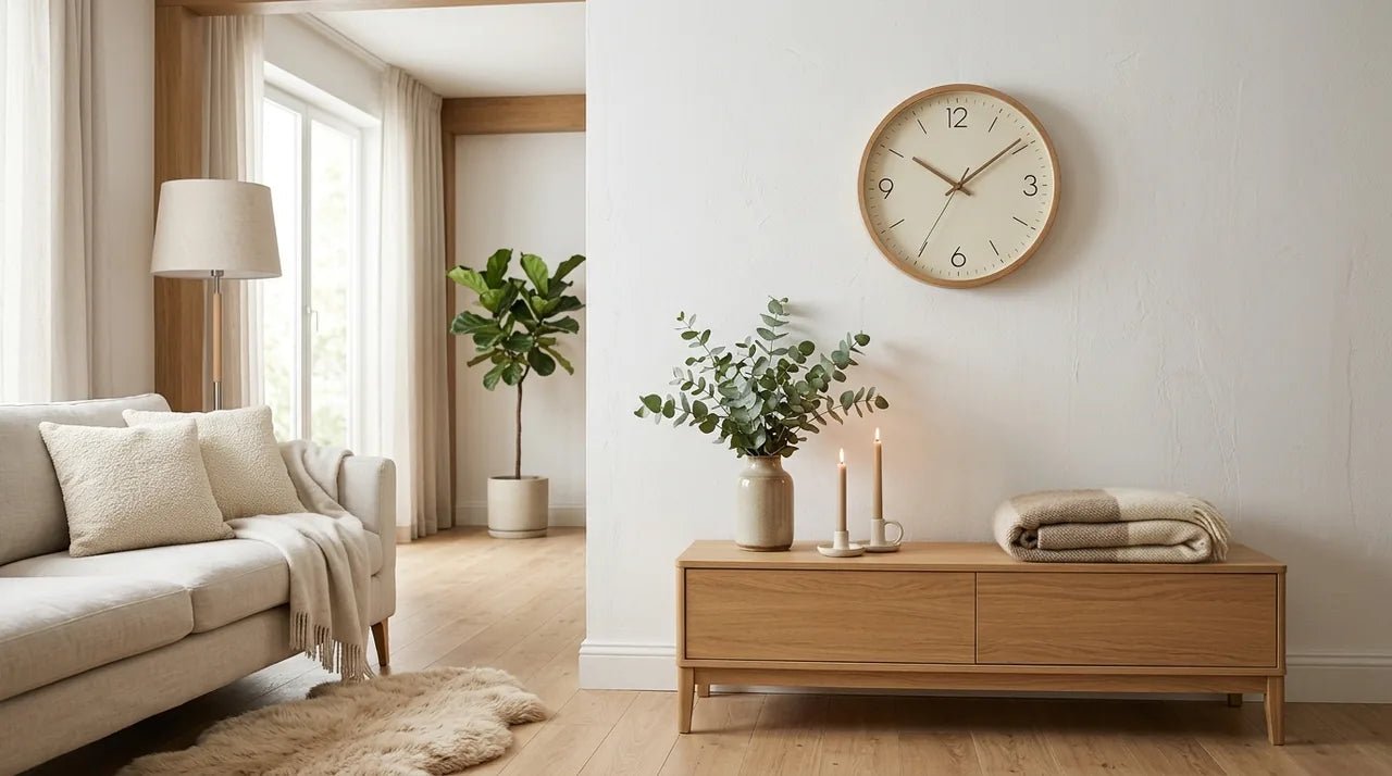 Horloge style scandinave : créer une ambiance hygge chez soi - L'Horloge Murale