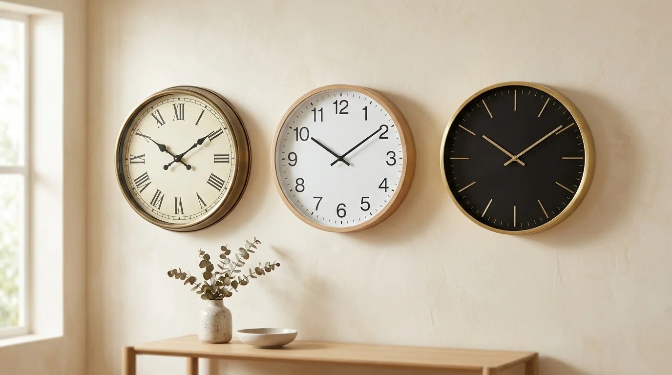 Quel cadran d'horloge choisir : romain, arabe ou sans chiffres ? - L'Horloge Murale