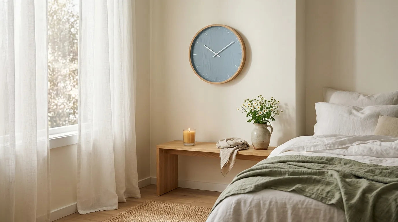 Horloge silencieuse dans une chambre paisible choix personnel du silence