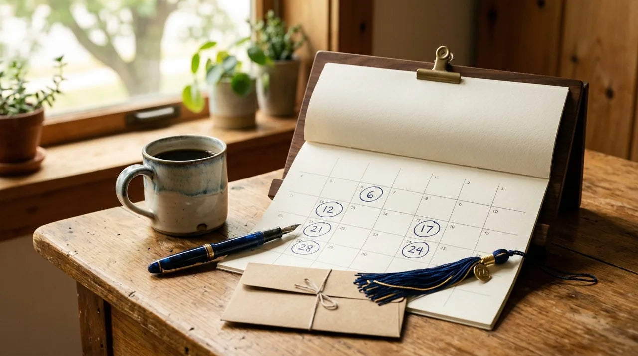 Calendrier juin juillet 2026 marquant la saison des remises de diplômes
