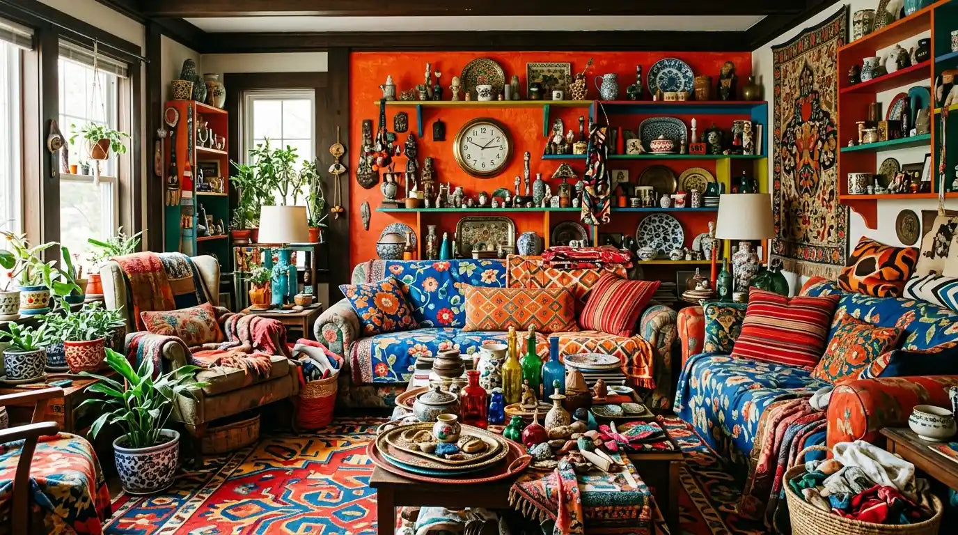 Erreur de déco scandinave trop colorée et surchargée contraire à l'épure nordique douce