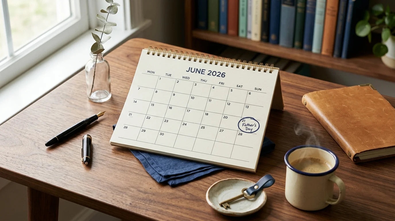 Calendrier livraison Fête des Pères 21 juin 2026 marqué pour commande à temps
