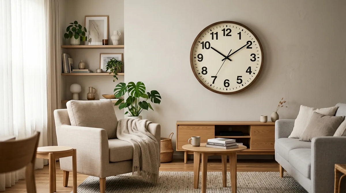 Horloge lisible à 3 mètres avec chiffres clairs facilitant la lecture pour les locataires