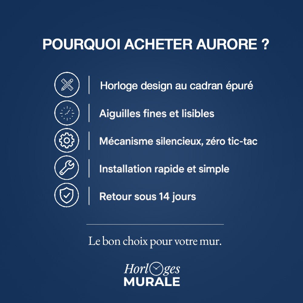 Horloge Murale Design - Aurore - L'Horloge Murale