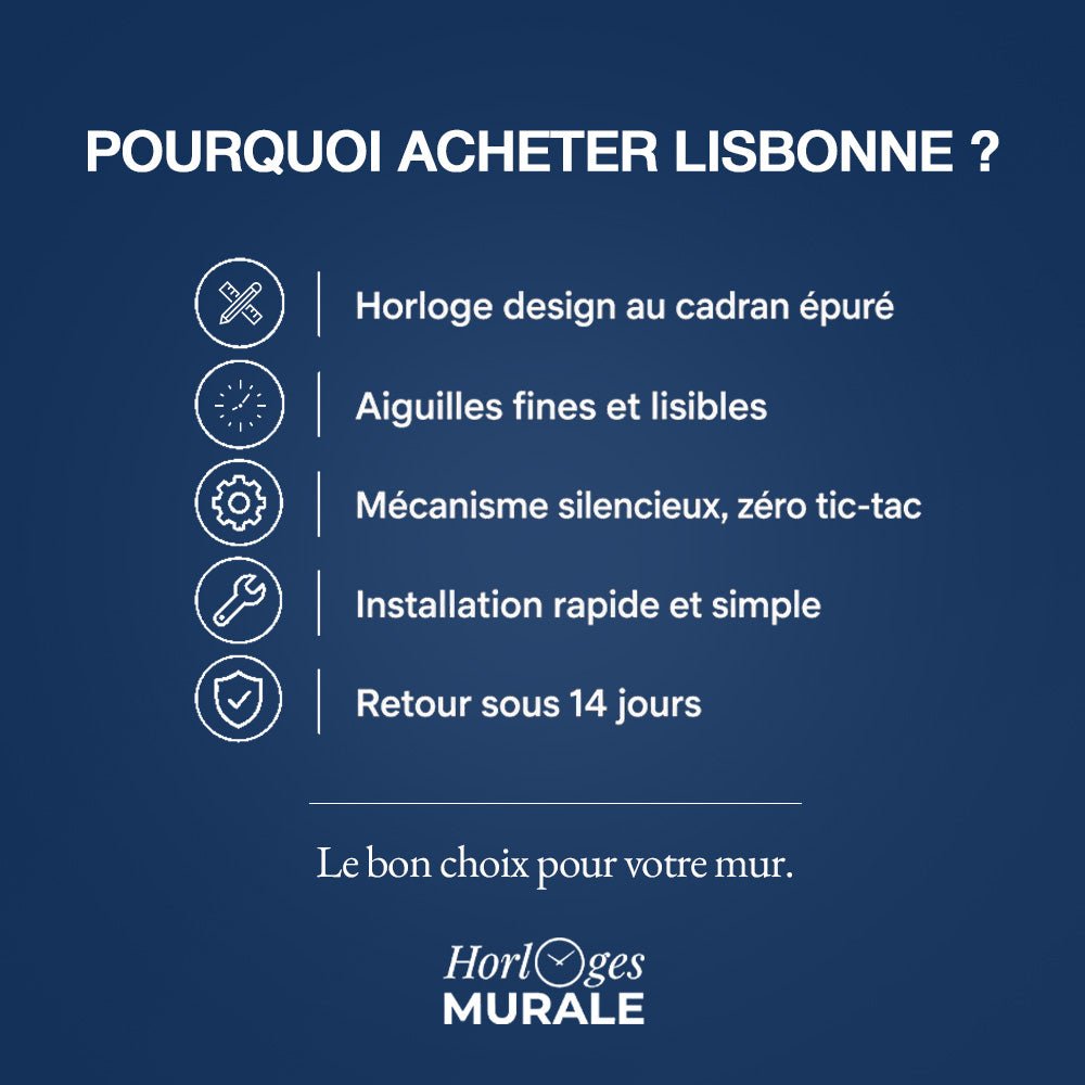 Horloge Murale Design - Lisbonne - L'Horloge Murale