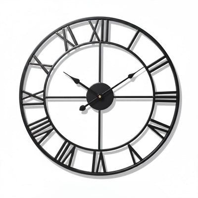Horloge murale Manchester design noir mat ou or rétro 40 cm