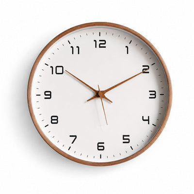 Horloge murale Stockholm en bois massif trois teintes 25 et 30 cm