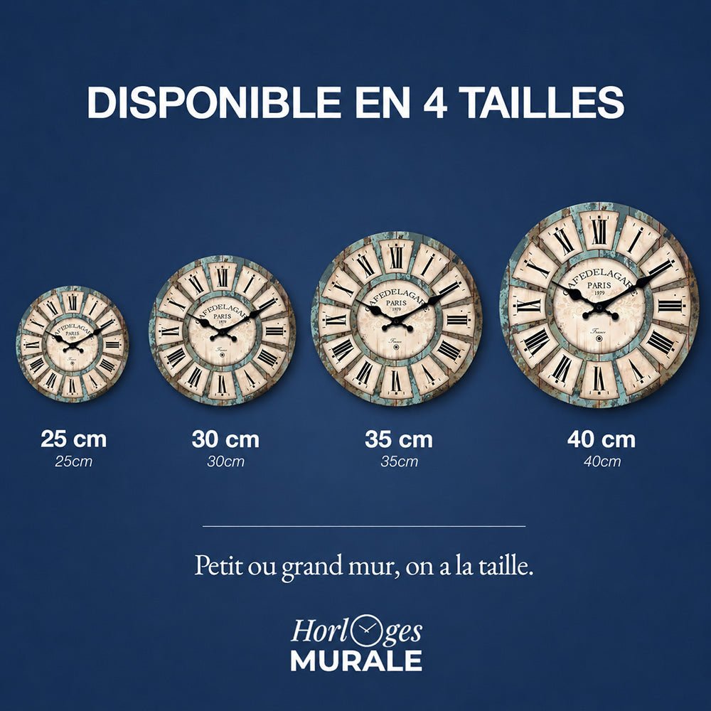 Horloge Murale Vintage Bois - Germain - L'Horloge Murale