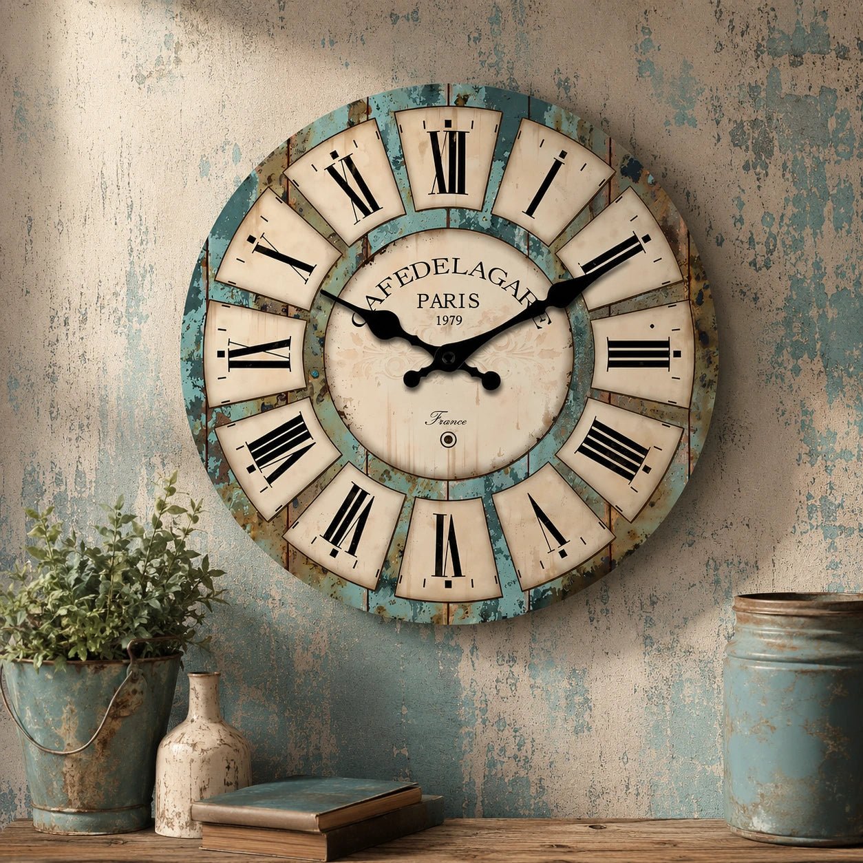 Horloge Murale Vintage Bois - Germain - L'Horloge Murale