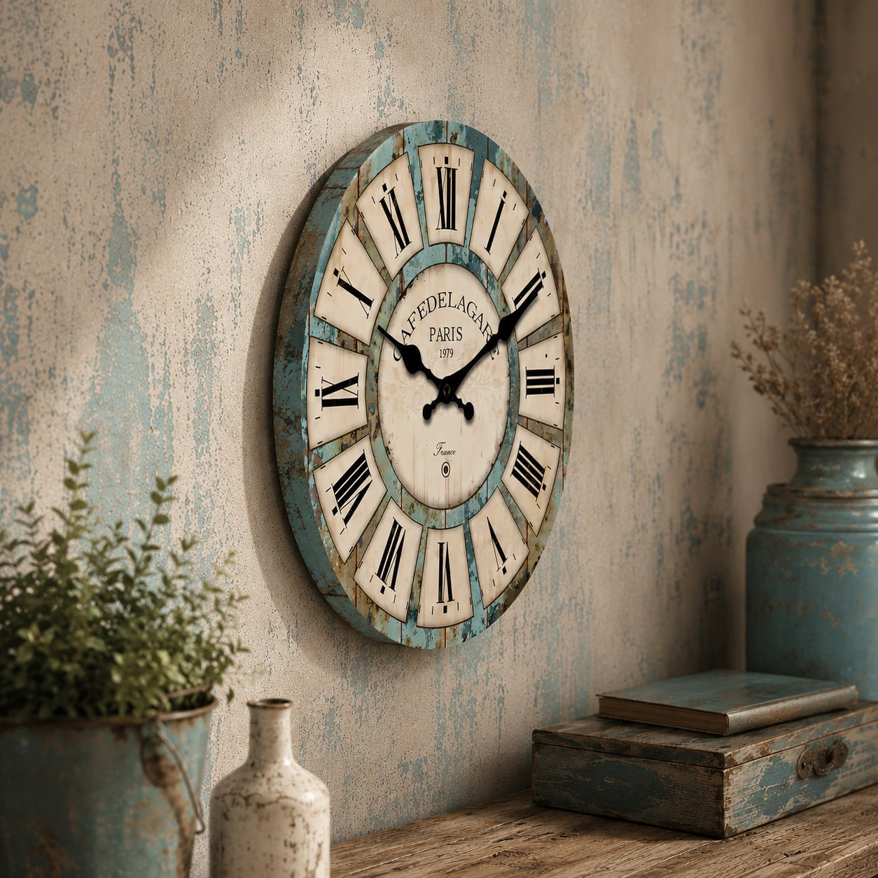 Horloge Murale Vintage Bois - Germain - L'Horloge Murale