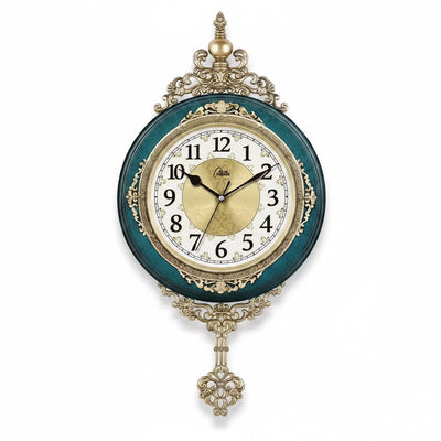 Horloge murale vintage Valmont pendule ovale à balancier chiffres romains quatre finitions