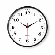 Horloge murale ronde Brest cadran blanc chiffres noirs