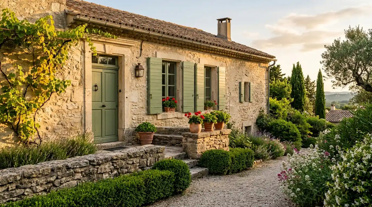 Volets fermés d'une maison pour sécuriser l'absence pendant les vacances d'été